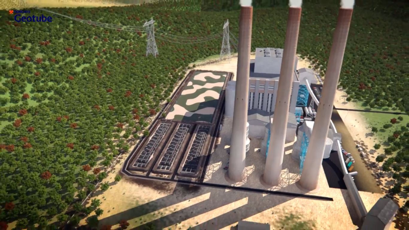 Geotube industrial wastewater — still from supplied video